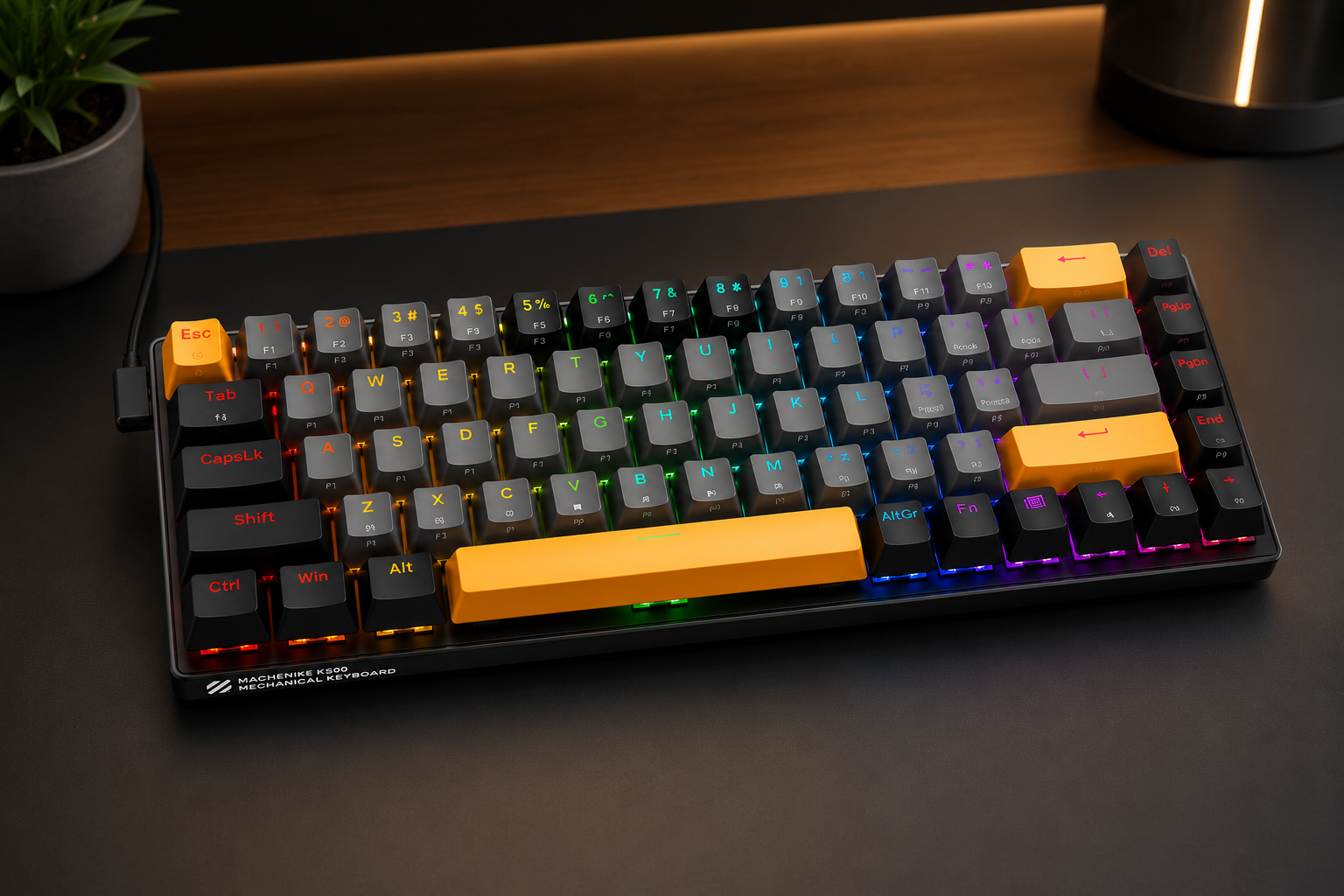 Machenike K500-B68 — 65% • Hot Swap • RGB • ABNT2